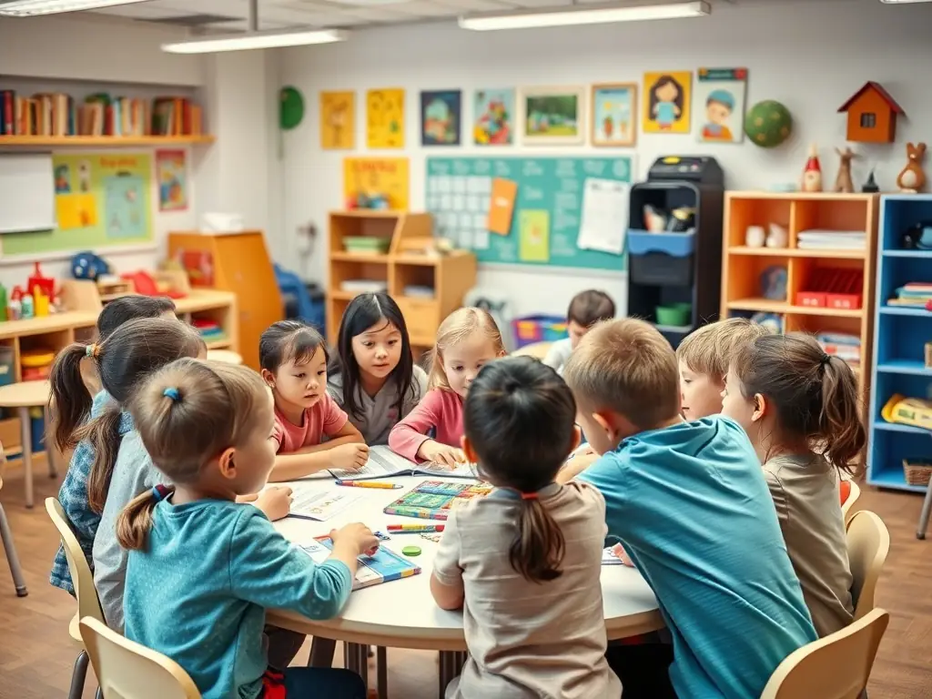 A heartwarming image of children participating in an educational workshop or activity organized by GAAC GPT, highlighting the organization's focus on youth development.